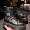 Вживані черевики Dr. Martens Jadon XL Black Haircell (UK 5 EU 38) з мінімальними ознаками експлуатації. Виготовленні з міцної шкіри на платформі.