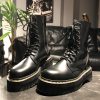 Б\у Dr. Martens Jadon Hi - Black Polished Smooth (UK 8 EU 42) в ідеальному стані, купити дешево в Україні